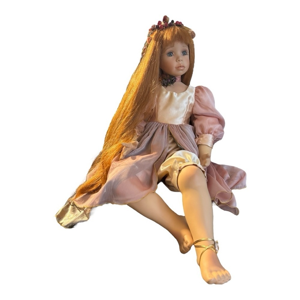 Charming Pink and Cream Doll with Long Hair - Picture 2 of 6